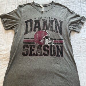 Gray Bella Canvas Football T-Shirt Size Medium